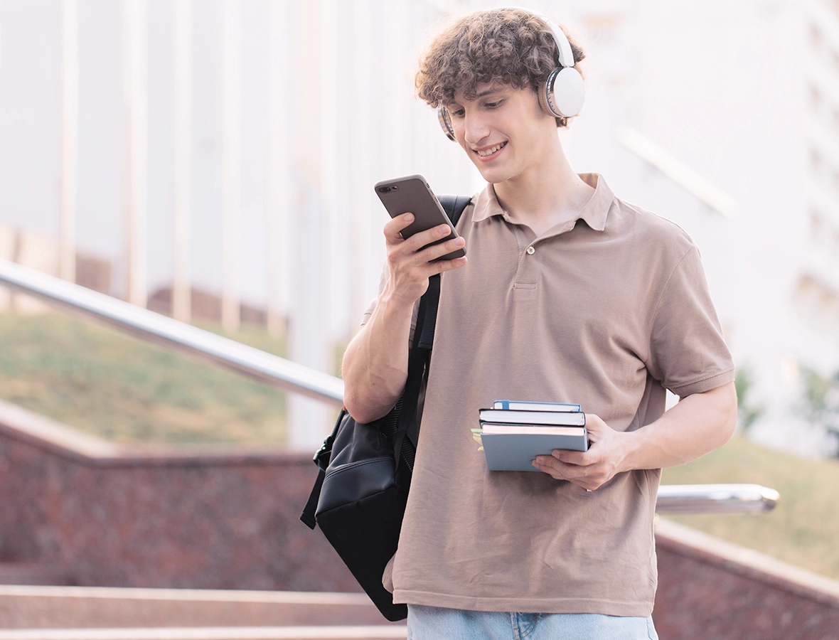 Student learning how to prepare for college life.